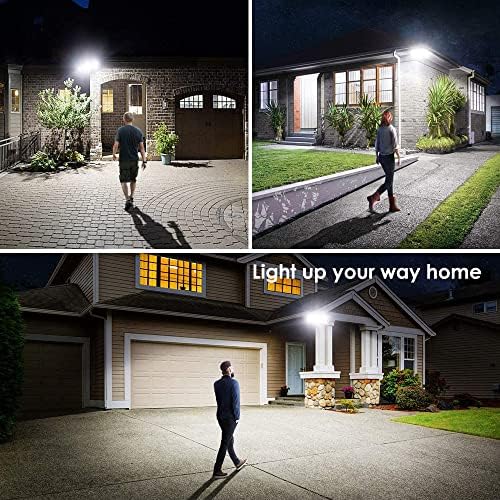 Led Security Light Outdoor with Motion Sensor, 30W 2400LM Super Bright Floodlight with PIR, IP54 Waterproof, 3000K/4000K/5700K Selectable, Dual Heads Flood Light for Garden, Yard, Garage, Porch