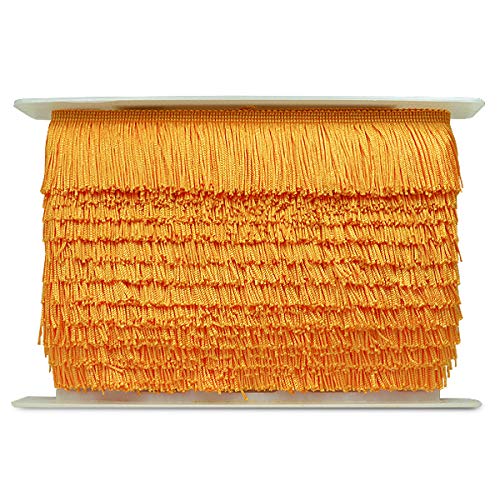 Expo International 5 Yards Of 2" Chainette Fringe Trim, Yellow Gold #TOP1