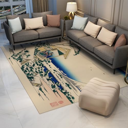 Carpette antidérapante lavable ukiyo-e résistant aux taches - 3