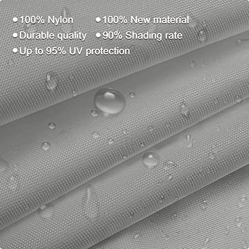 Image of Artpuch Waterproof Sun Shade Sail 11' x 19' x 22' Triangluar Light Grey Shade Canopy 90% UV Resistant for Outdoor Patio Garden Backyard WP01 Customizable