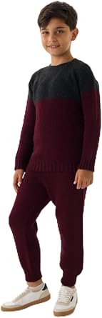 Unisex  ocuk Triko Tak m   Kazak ve Alt/ kili Set/Rahat Kal p
