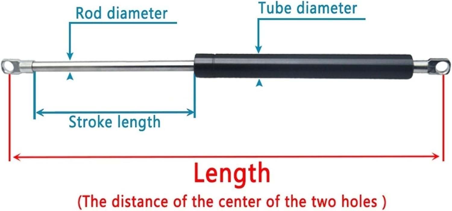 Gas Strut,Soft Close Hinges,1 Pcs Sunroof Gas Spring Rod Bed Support Rod 18 * 8 Universal Car Strut Furniture Cabinet Gas Spring Hinge 340-450mm Close Hinges(400 mm,100 N)(Color:350 mm) (Color : 450