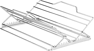 Roasting Rack - Adjustable Stainless Steel Grill Accessory | Heavy Duty Wire Rack with Foldable Design, Multi Purpose Baking and Cooling Tool for 9x13 Pan BBQ Camping Dinner Party Kitchen Use