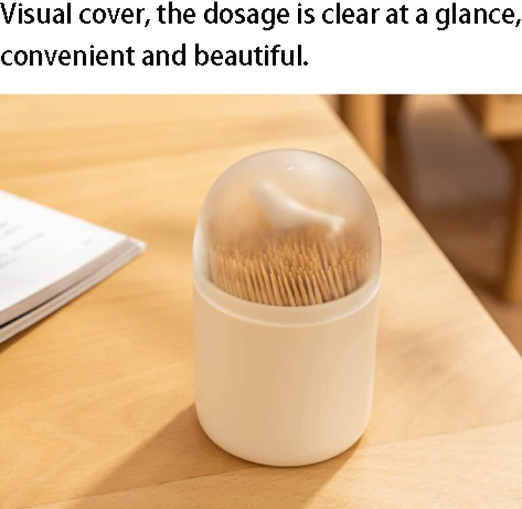 Ceramic Toothpicks Container ，Plastic Toothpick Case，Fashion Simple Toothpick Holder Bird Toothpick Dispenser with Lid Toothpicks Case Storage Plastic Cotton Swab Holder Portable Chic(Large blue)