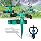👍 [Ampliamente utilizado]: los aspersores de jardín se pueden usar para riego de césped, riego de jardín, enfriamiento de techos, etc. En verano, se puede usar como una herramienta ideal para que los niños y las mascotas jueguen en el agua.