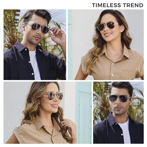SUNGAIT Classic Aviator Sunglasses for Men Women Polarized UV400 Protection Vintage Retro Chic2