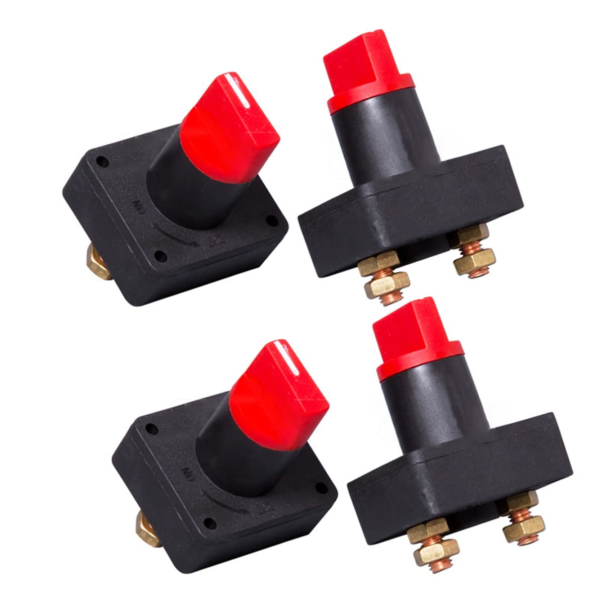 4Pcs 100A Battery Isolator Switch Disconnect Power Cut Off Kill Switches For Car RV Camper Boat Auto Yacht 12-24V (4 PCS)