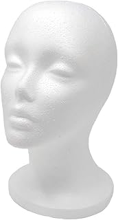 A1 Pacific Female Styrofoam Mannequin Head, 11" L