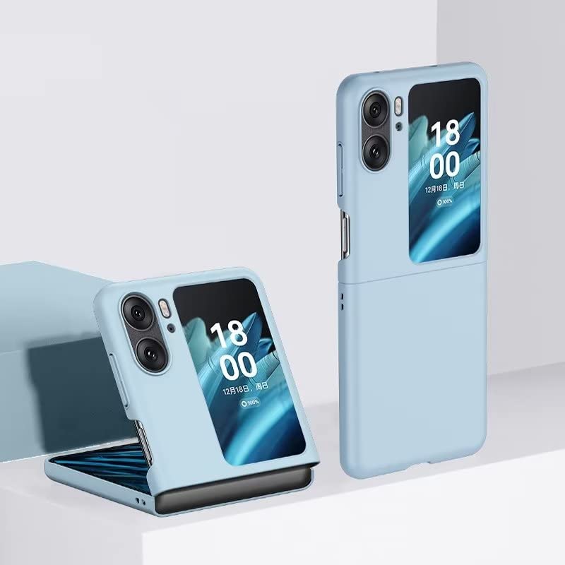 EASSGU Funda de Silicona Adecuada para OPPO Find N2 Flip (6.8' Inches), Resistente a La Piel y Resistente a Las Caídas y a Los Arañazos - Cielo Azul