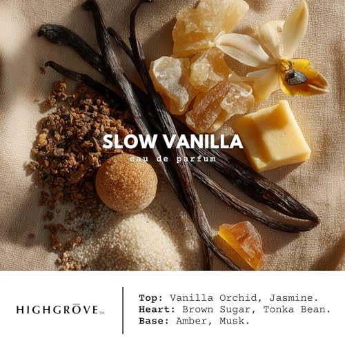 Image of Slow Vanilla Premium Eau De Parfum 30ml, Sweet, Warm, Gourmand & Amber, Soothing Fragrance, Long Lasting Perfume Spray For Men & Women