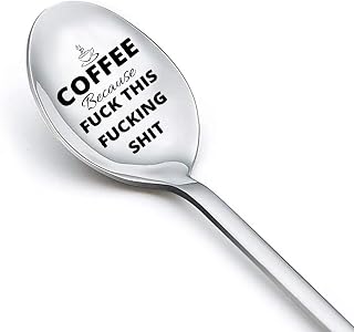 Funny Coffee Spoons Gifts for Best Friend Christmas Gifts for Women Birthday Gifts for Teen Girls Boys Stocking Stuffers for Men Inspirational Encouragement Gifts for Coworkers Leaving Gift Ideas