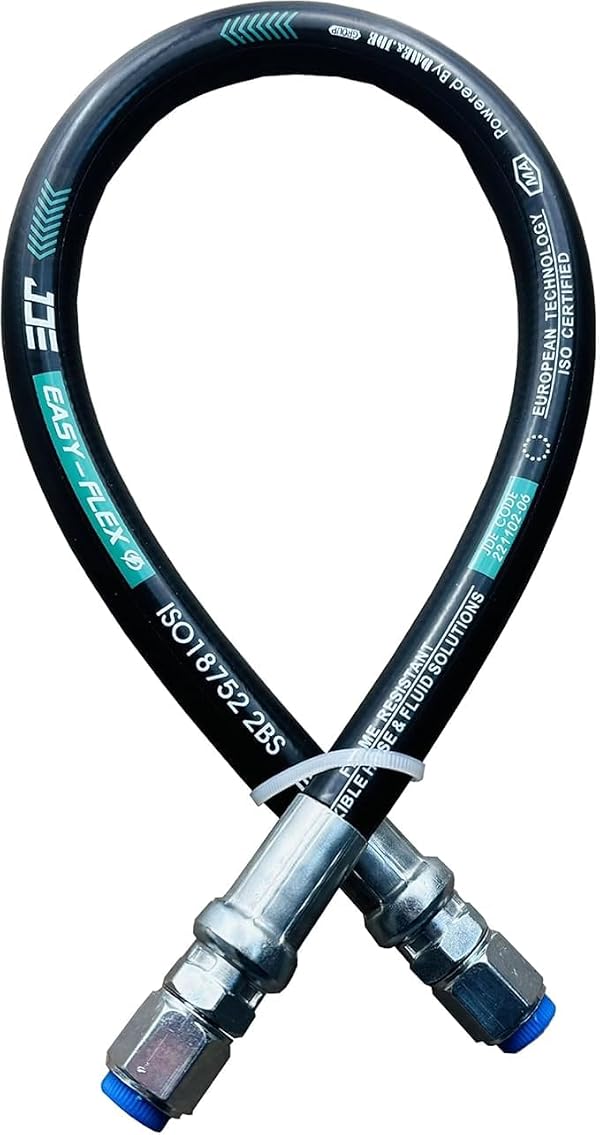 26711-08-08-36 Hydraulic Hose Swivel Assembly 1/2" Hydraulic Hose with Female JIC X Female JIC, 36" Long, 3988 PSI by Generic - Used condition - US$20.06
