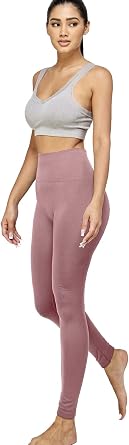 NioBe Clothing Womens High Waist Seamless Fleece Lined Leggings One Size XS-L