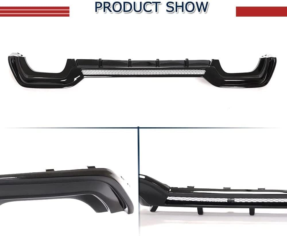Rear Diffuser for BMW 3 Series G20 G28 2019-2022 M Sport 320i 330i M-tech Sedan Rear Bumper Diffuser Lower Lip Spoiler Valance Protector Rear Spoiler Body Kits, Not for M340i M340d.