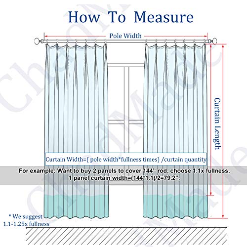 Chadmade 50" W X 84" L Polyester Linen Drape With Blackout Lining Pinch Pleat Curtain For Sliding Door Patio Door Living Room Bedroom, (1 Panel) Beige White Liz Collection #TOP5