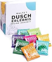 WALTZ7 Original Duschbomben Set, 16 Stück mit 8 Düften, Aromatherapie mit natürlichen ätherischen Ölen, Wellness...