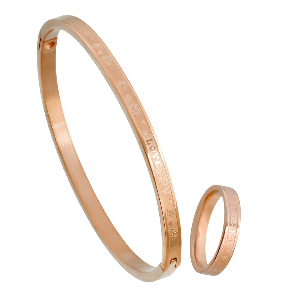 Vientiq Combo Set Copper Mens Kada-Style Bracelet and Ring for Men/Boys (B0CG1LNVTS) Amazon Price History, Amazon Price Tracker