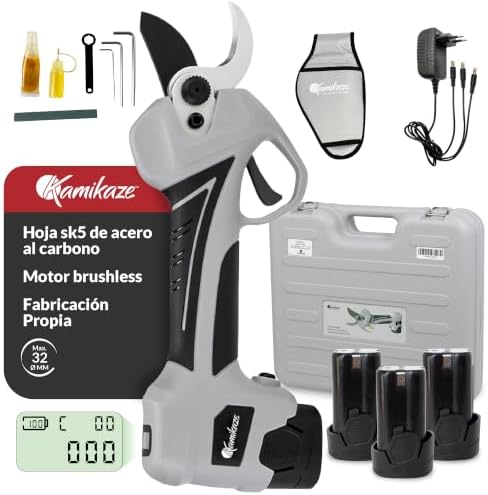 KAMIKAZE KV362 Tijera de podar eléctrica profesional. Podadora el...