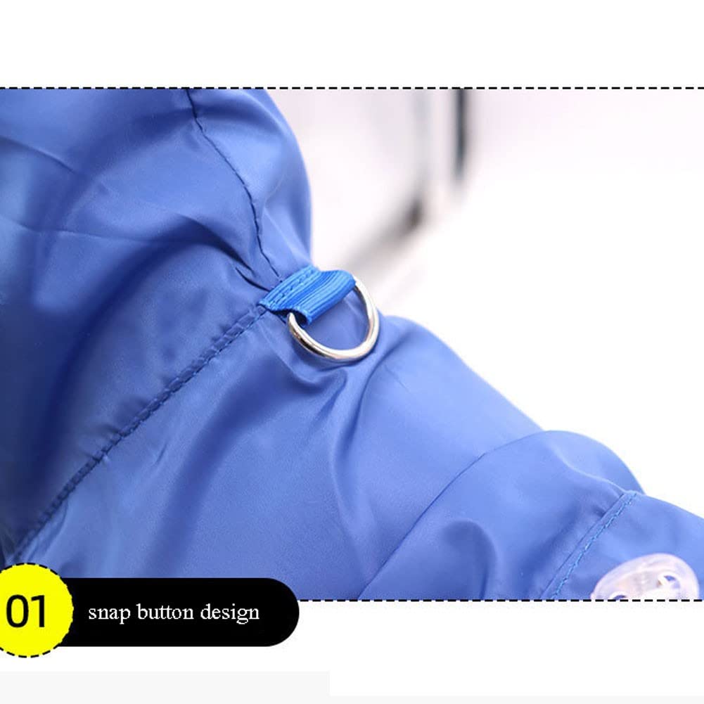 Manteaux imperméables pour Chiens Imperméable pour Chien Manteau imperméable avec Capuche col Sangle Trous Bandes réfléchissantes imperméable léger(Color:1,Size:XXL)