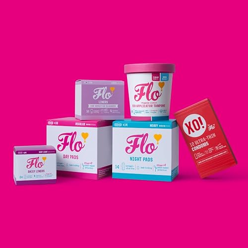 Miniatura 8 de FLO Bolsas de bambú orgánico desnudo, cuidado femenino, de propiedad negra, servilletas sanitarias menstruales orgánicas para mujeres, sin envolver,