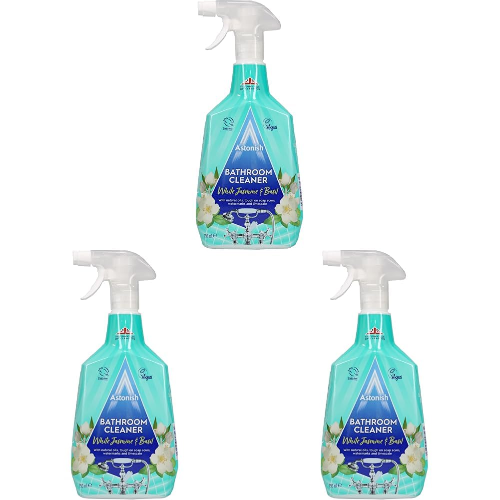 Astonish White Jasmine & Basil Bathroom Cleaner Spray, 750ml, Cruelty-free, Vegan — view 6