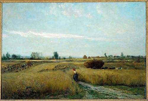 Affiche arts de Daubigny pour habiller un grand mur blanc avec un paysage
