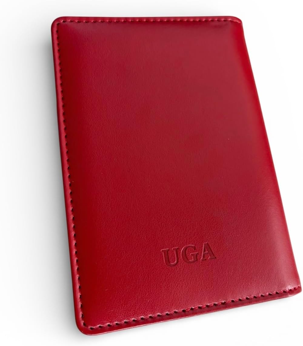 Georgia Red Bulldogs Passport Cover Holder Deluxe Vegan Leather StateUGA Fan Gift