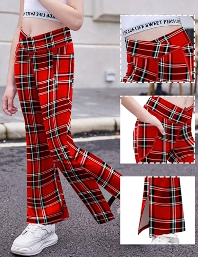 Zaclotre Calça legging feminina flare com bainha dividida cintura alta para ioga bootcut atlética in