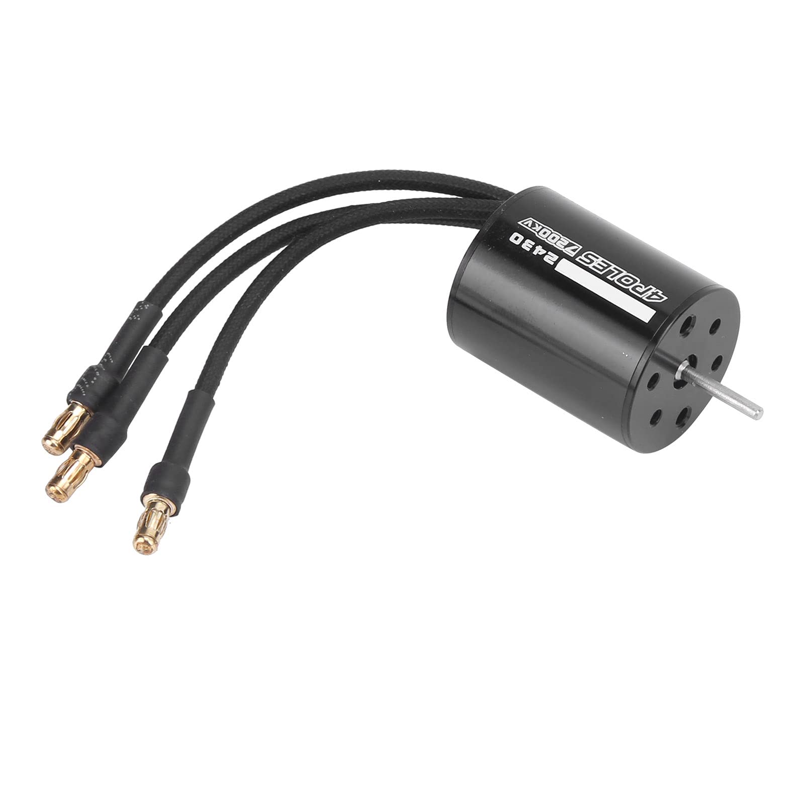 Silnik Bezszczotkowy i Zestaw ESC, Kompatybilny z Samochodami RC | Gładka przepustnica, aluminiowy radiator CNC, 4-biegunowy silnik 2430 7200KV, 25A ESC, karta do programowania, czarna