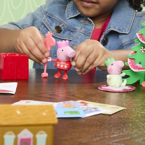 Peppa Pig Calendrier de lAvent de Peppa et Evie compte à rebours festif avec 24 surprises inclut 2 figurines jouets préscolaires - vue 10