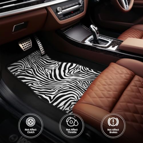 Alfombrillas para coche con patrón de cebra y acabado textil de neopreno premium 5