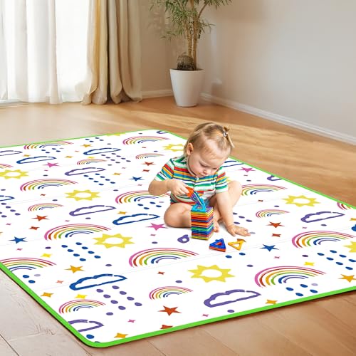 PLASKIDY Baby Play Mat (50x77x0.4 inch) Large Baby Mat for