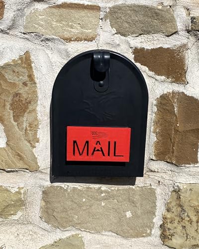 FLAG + MAIL Red Plastic Mailbox Flag, 4.02\" x 2.27\" x 0.59\", Replacement Door Flag, Modern Practical Style, Universal Front Mount Design, Easy Install
