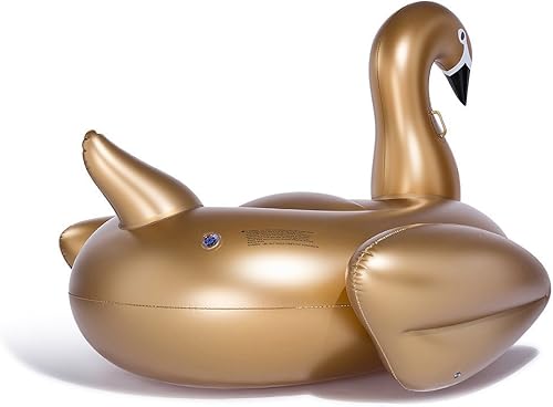 Vista 9 de Jasonwell Giant Inflatable Pool Float - Golden Swan Pegasus Pool Floatie Summer Beach Swimming Outdoor Pool Party Lounge Raft Decorations Toys for