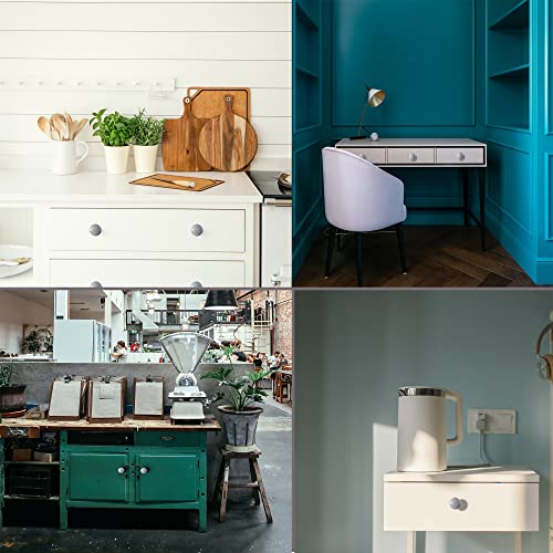 Perphin Ceramic Drawer Knobs, 8 Pack Grey Porcelain Cabinet Knobs For Home Decor, Round Ceramic Dresser Knobs For Kids Room, Cupboard, Nightstand With 3 Sized Screws #TOP5