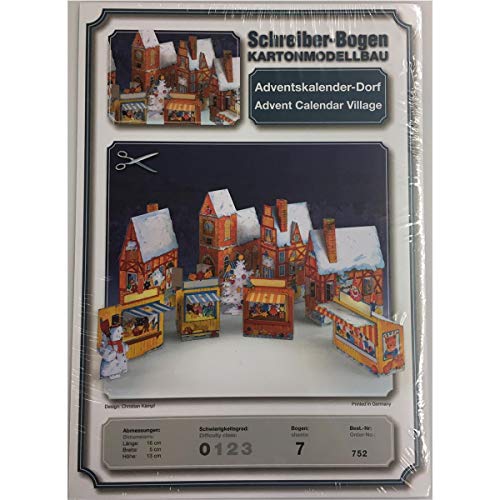 Schreiber-Bogen construcción de Modelos de cartón Calendario de adviento Aldea Cover