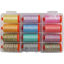 Variegated Collection Aurifil Thread Kit by Christa Watson 12 Large Spools 50 Weight CW50VC12, Assorted
