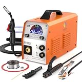 HITBOX Saldatrice MIG 250A 5 in 1 Multiprocesso Monopulso - Saldatrice inverter IGBT con display a colori, per MIG/MAG/TIG/ARC, saldatura in alluminio e acciaio al carbonio (MIG250DP)