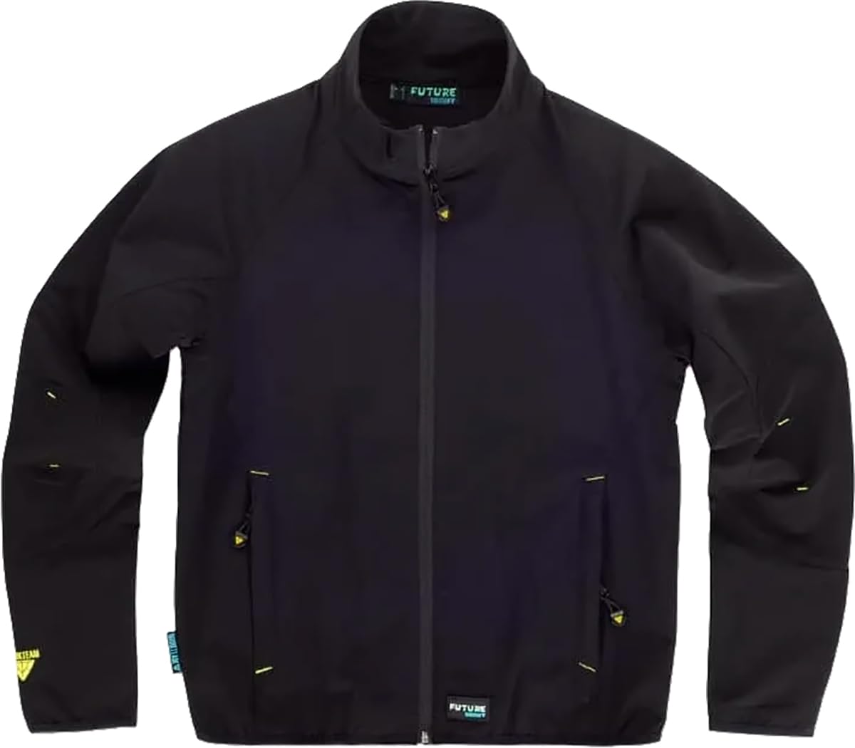 WORKTEAM Chaqueta de Trabajo, Tiempo Libre, con Cuello Alto, Tejido Elástico, para Entretiempo (190g/m2). Tejido Poliamida: Gran Elásticidad, Durabililad, Transpirabilidad y Suave al Tacto. Unisex