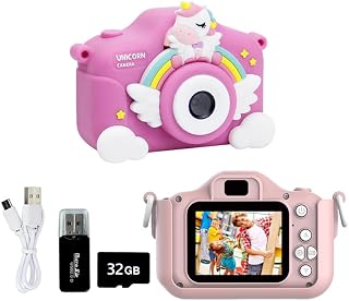 Kids Camera Toddler Camera Unicorn for Boys and Girls with 48 MP Photos 1080P HD Video Recorder Selfie Camera Time-Lapse IPS 2 inch Digital Camera for Kids Age 3-12 Christmas Birthday Gifts Toy Gift