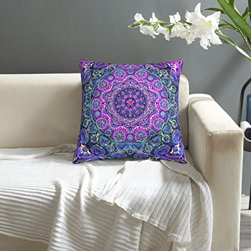 Opaseiro Throw Pillow Case Boho Chic Bohemian Cosmic Love Mandala Retro Floral Cushion Home Pillowcase Soft Square Cover For Decor Bedroom Living Room Couch 18 X 18 Inch #TOP4