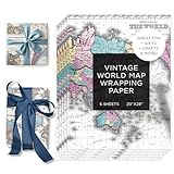 Vintage Map of The World Wrapping Paper - Premium 28
