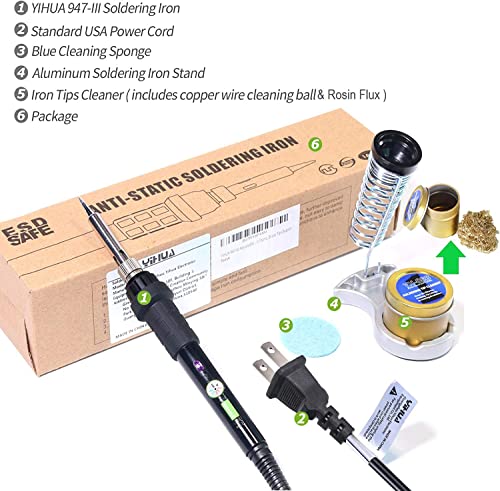 image for YIHUA 947-III Soldering Iron Kit with Temperature Stabilization, On-of