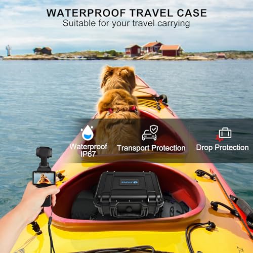 LEKUFEE Waterproof Hard Case for DJI Osmo Pocket 3, Mic 3/2/Mini, Creator Combo,Power Expansion Combo,Vlogging Camera and Accessories(Case Only) - Image 4