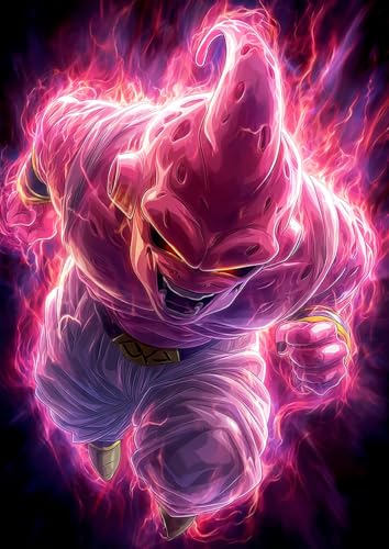 Frenchiart Poster Métallique Dragon Ball Z Boo, 30cm x 42 cm, avec Aimant Mural