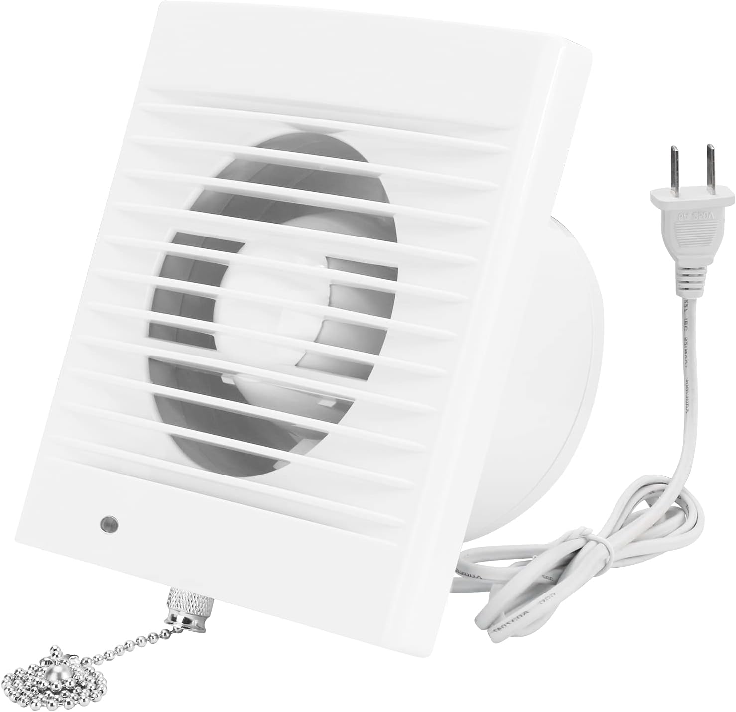 HUGOOME Exhaust Fan 188 CFM, 18W 320m³/h Ventilation Extractor with Anti-backflow Check Valve Chain Switch, Window and Wall Mount Vent Fans for Kitchen Bathroom Greenhouse Garage (6 inch / 110V)