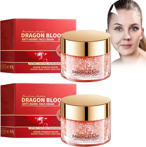2Pc Crema Facial De Sangre De Dragón,Retinol Placenta Royal Dragon Blood Cream,Crema De Sangre De Dragón De Placenta De Retinol,Crema Facial De Sangre De Dragón Real,Mejorando La Piel Seca y Áspera