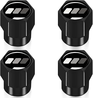 4Pcs Metal Aluminum Alloy Car Tire Valve Stem Caps Cover for Toyota Tacoma 4Runner Tundra Rav4 Highlander Accessories for Men Women CapsGray-Black