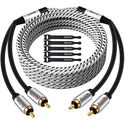 Elecan Premium RCA Cable 15 Ft Cover