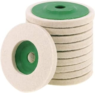 Wool Polishing Wheel Metal Rust Removal Natural Wear Resistant Wool Polishing Pad Multifunctional Polishing Wool Polishing Disc Marble 10Pcs